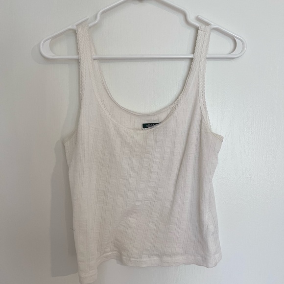 Target Tops - White Tank Crop Top